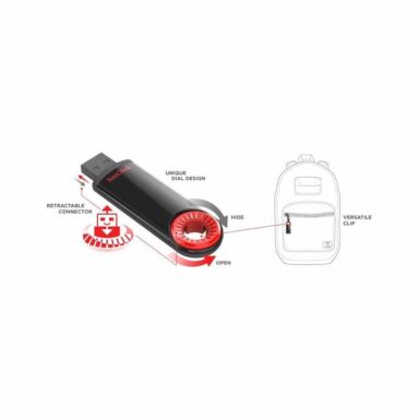 فلش مموری سن دیسک مدل Cruzer Dial USB FLASH DRIVE ظرفیت ۳۲ گیگابایت 4 رابیا